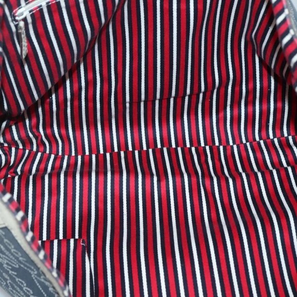 GUCCI Abbey Tote Bag Canvas Navy Gold 141472 Auth - Picture 10 of 16